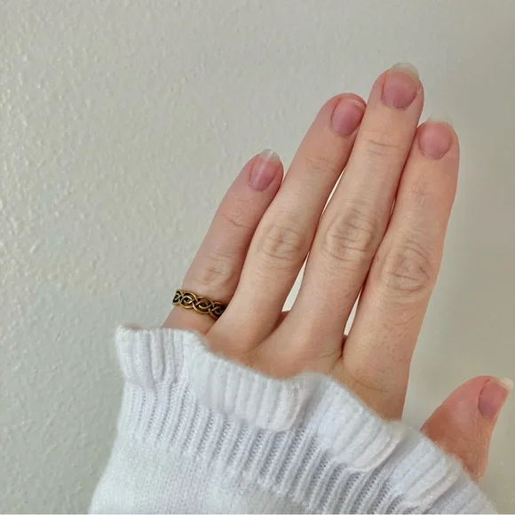 Gold Braid Pinkie Ring “Unity” 4 Celtic Knot Twist Minimal Classic - Picture 4 of 13